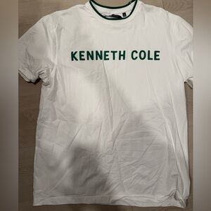 Kenneth Cole White Tee with Green Lettering